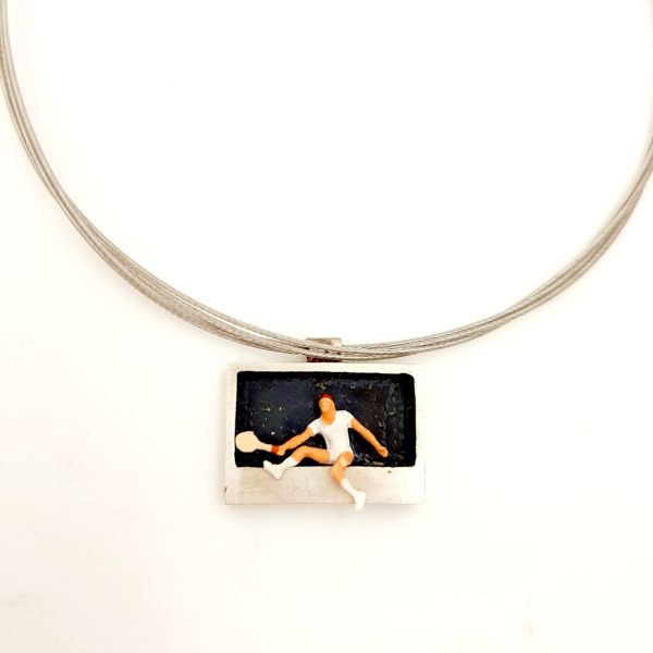 Handmade 925 silver pendant. Unique tennis pendant that we all love