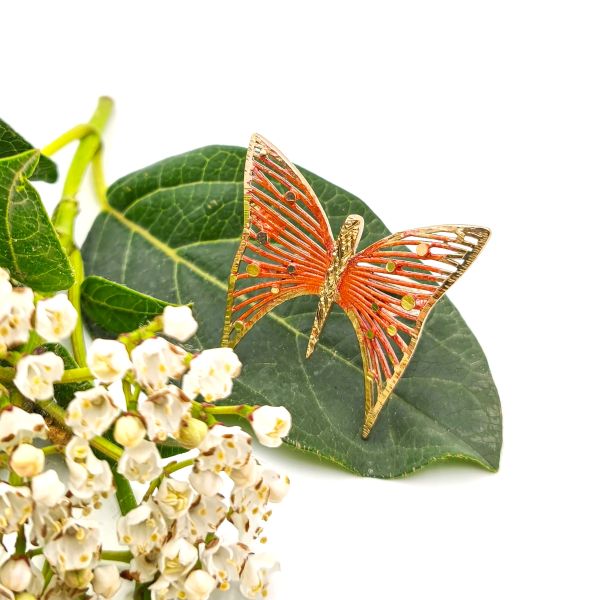 Χειροποίητο δαχτυλίδι με πεταλούδα