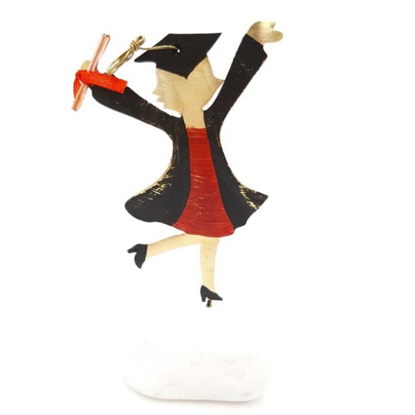  Χειροποίητο δώρο ιδανικό για αποφοίτηση, από ορείχαλκο πάνω σε βότσαλο ζωγραφισμένο στο χέρι