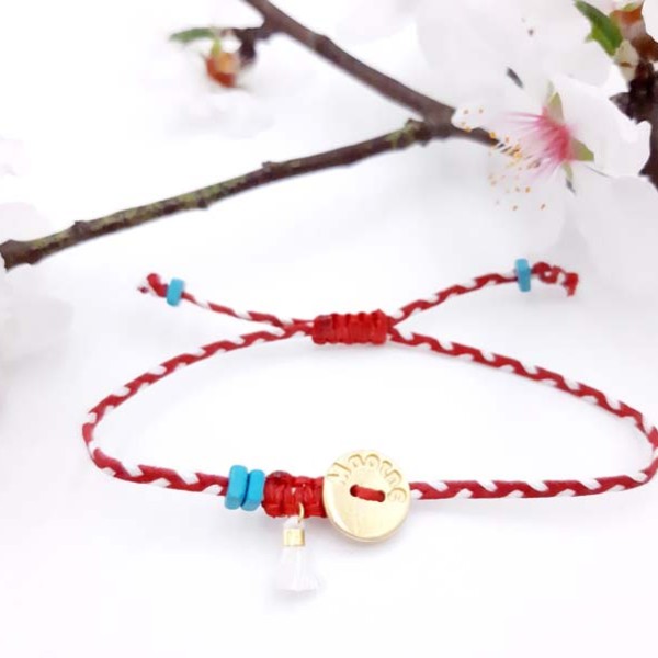 Handmade Martaki bracelet made of 925 silver with gold plating