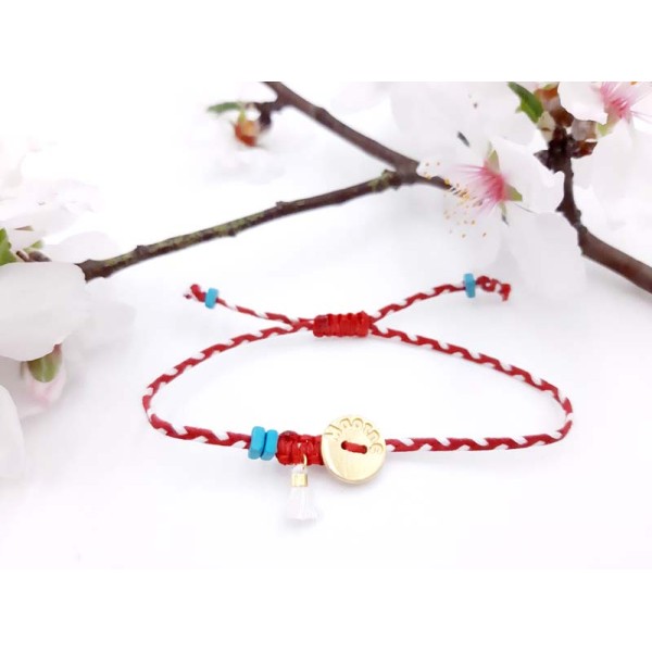 Handmade Martaki bracelet made of 925 silver with gold plating