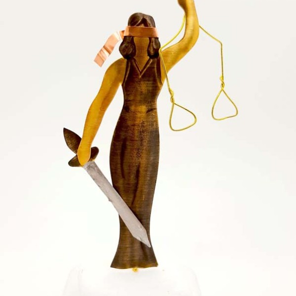 Handcrafted brass on hand painted shingle lawyer gift