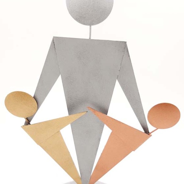  Χειροποίητο δώρο για οικογένεια με δύο παιδιά από ορείχαλκο