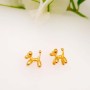 Μικρά επιχρυσωμένα σκυλάκια από ασήμι 925