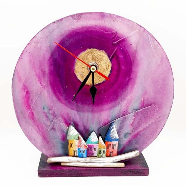 Handmade wooden table clock