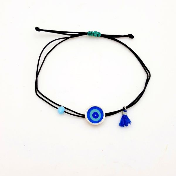 Βραχιόλι με ''Μάτι'' από ορείχαλκο και σμάλτο