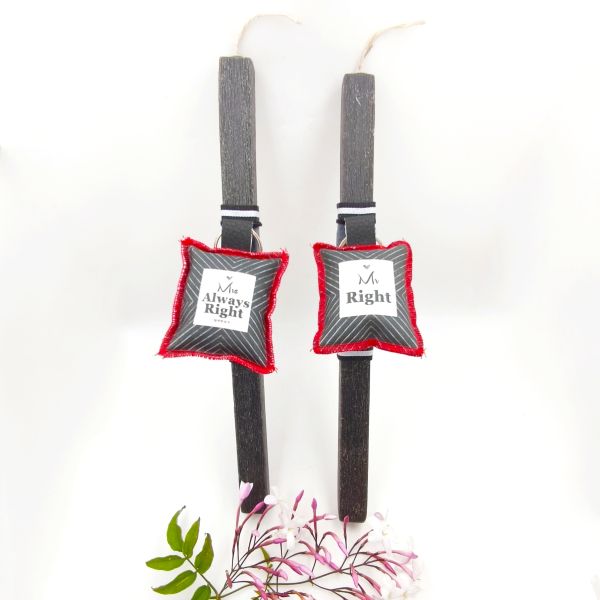Λαμπάδα μπρελόκ  ''Mis Always Right-Mr Right'' ιδανικό για ζευγάρι